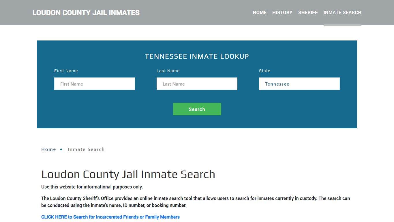 Loudon County, TN Detainee Lookup